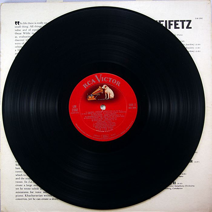 JASCHA HEIFETZ, Violin / Heifetz Recital / Brahms