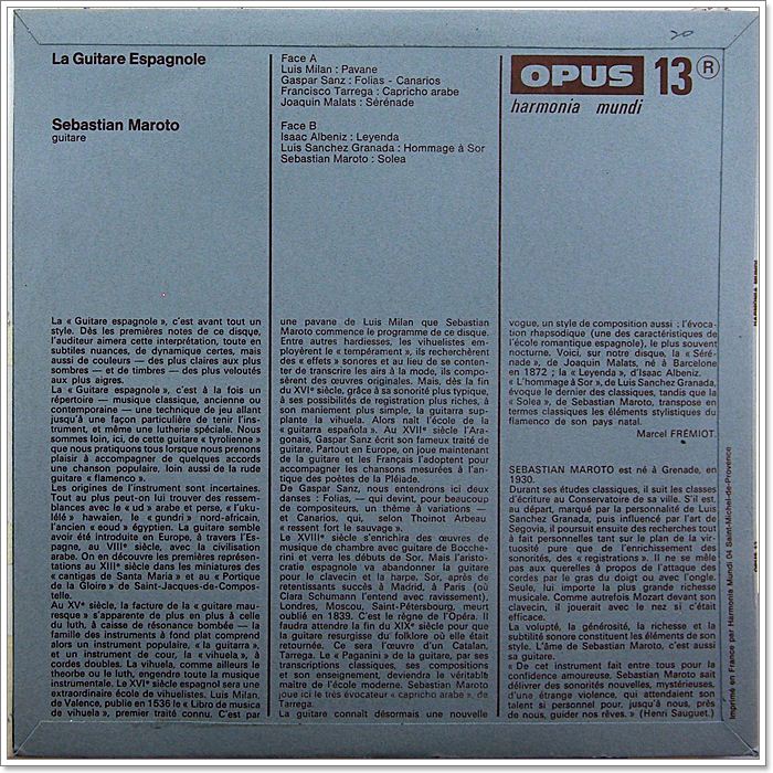 (10in) LA GUITARE ESPAGNOLE