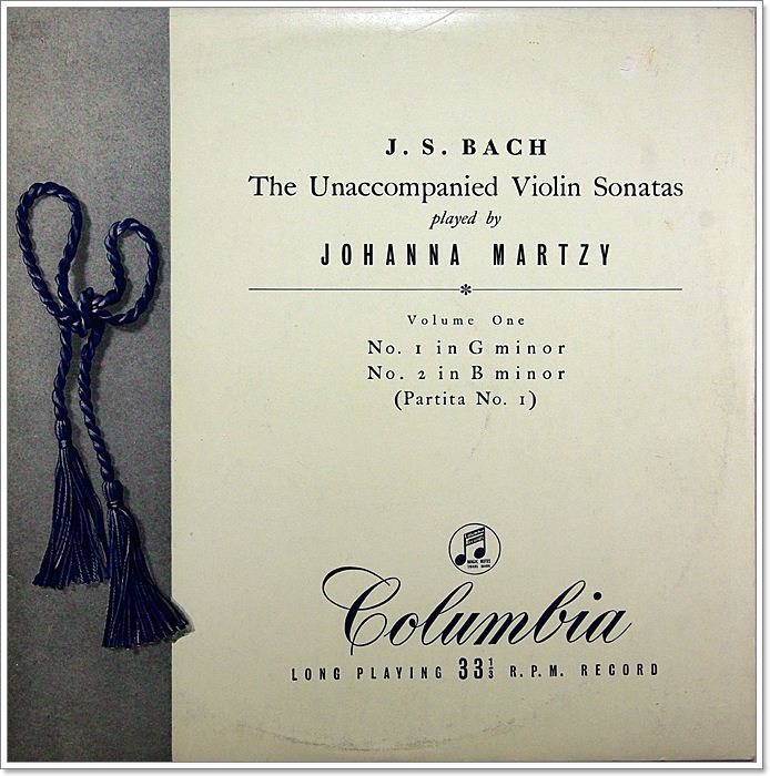 J.S.BACH THE UNACCOMPANIED VIOLIN SONATAS JOHANNA MARTZY, 33CX 1286-8