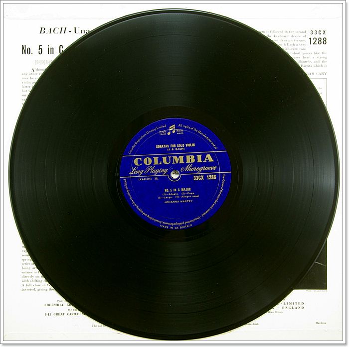 J.S.BACH THE UNACCOMPANIED VIOLIN SONATAS JOHANNA MARTZY, 33CX 1286-8