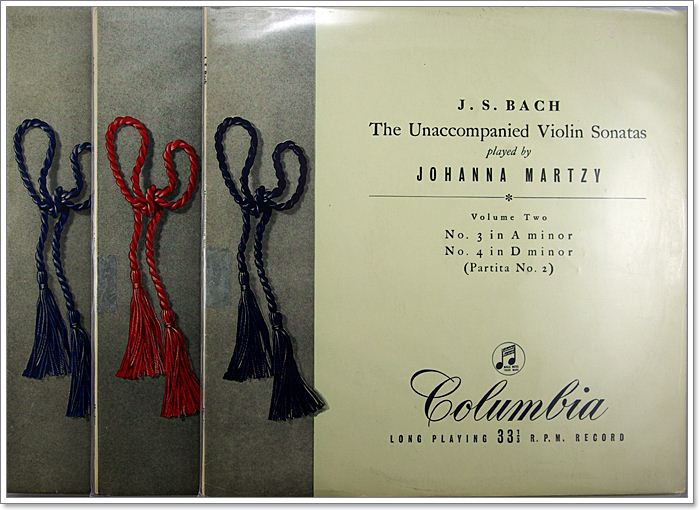 J.S.BACH THE UNACCOMPANIED VIOLIN SONATAS JOHANNA MARTZY, 33CX 1286-8