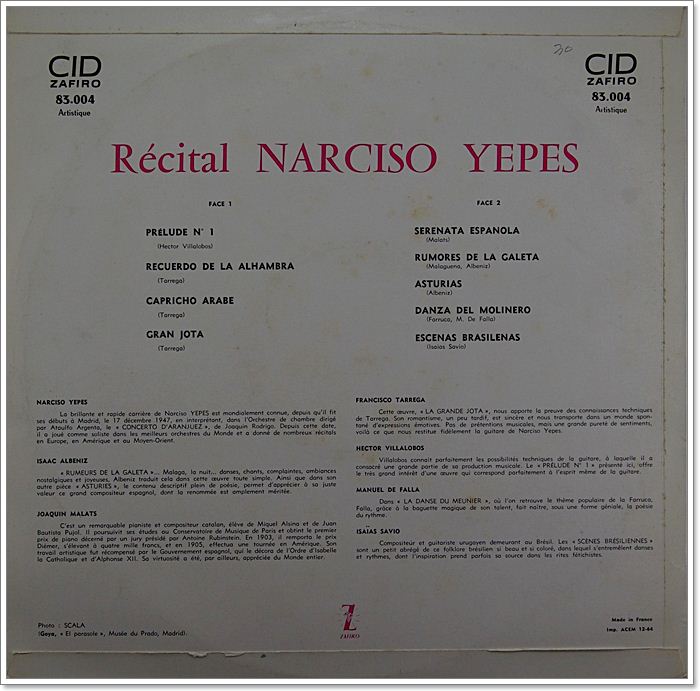 NARCISO YEPES RECITAL