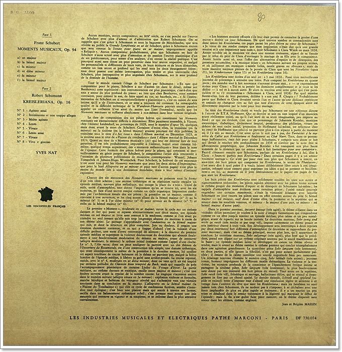 SCHUBERT MOMENTS MUSICAUX / SCHUMANN KREISLERIANA