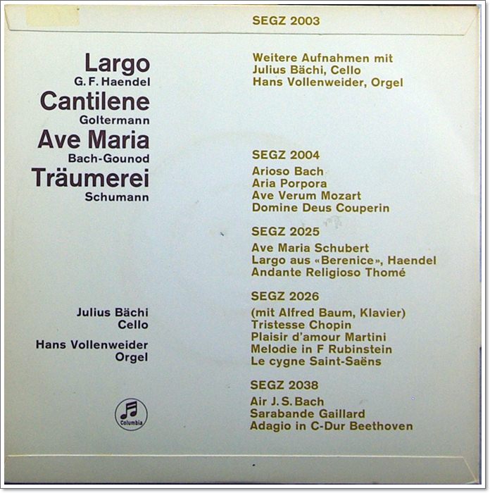 MUSIC FOR CELLO AND ORGEL