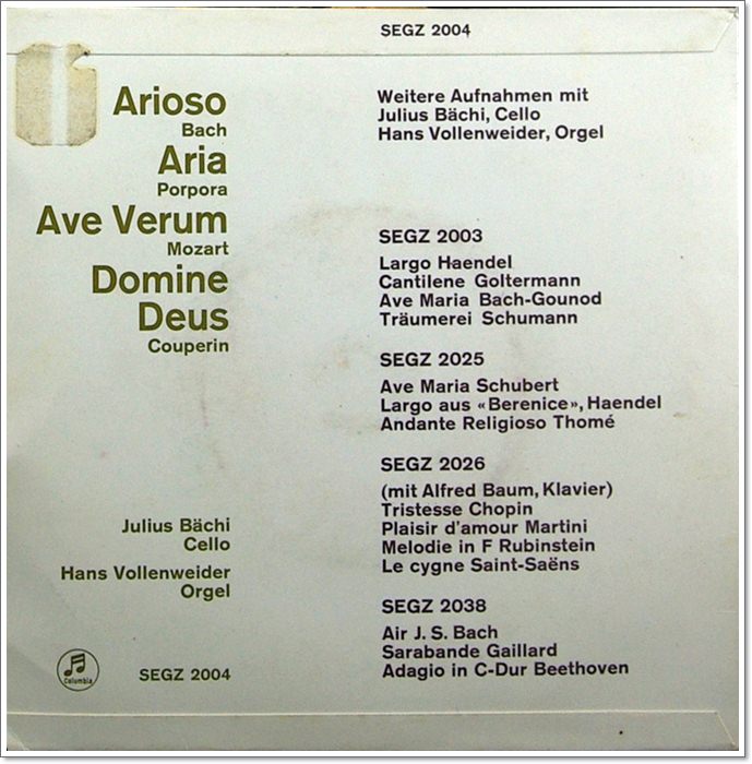 MUSIC FOR CELLO AND ORGEL