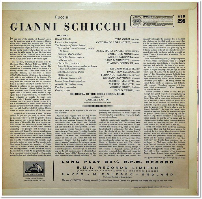 GIANNI SCHICCHI/ PUCCINI