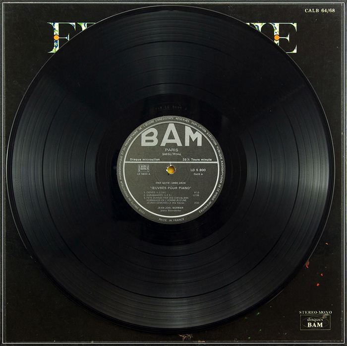 ED 1 RARE FRENCH BOX 5 LP BAM / ERIC SATIE piano works BARBIER &WIENER