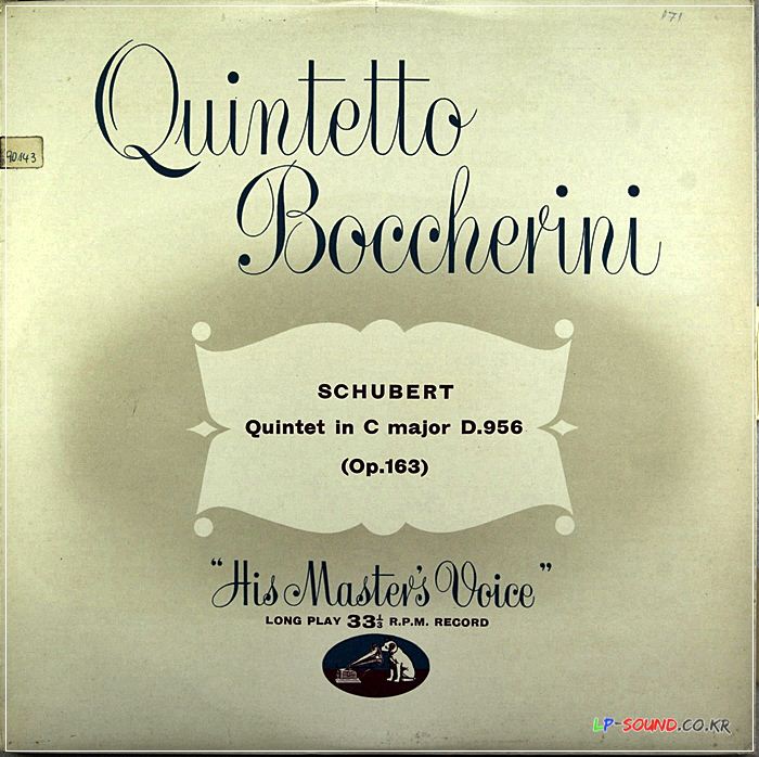 HMV ALP 1373 UK SCHUBERT QUINTET D956 QUINTETTO BOCCHERINI