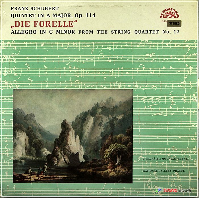 SUPRAPHON RED  SCHUBERT TROUT QUINTET  PANENKA NOVAK