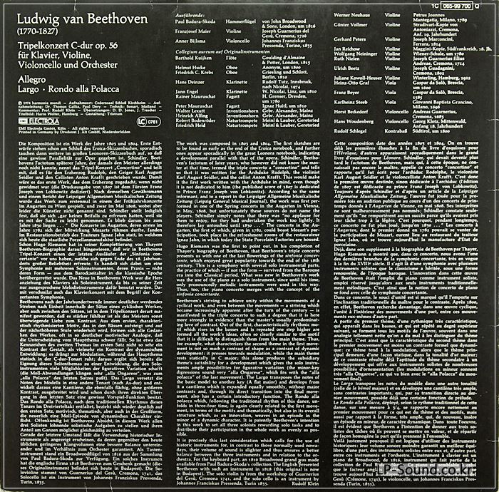 BYLSMA, BADURA-SKODA, MAIER - BEETHOVEN TRIPLE CONCERTO