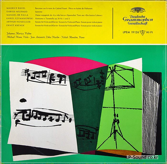 JOHANNA MARTZY/RAVEL - MILHAUD - FALLA / DGG LPEM 19126