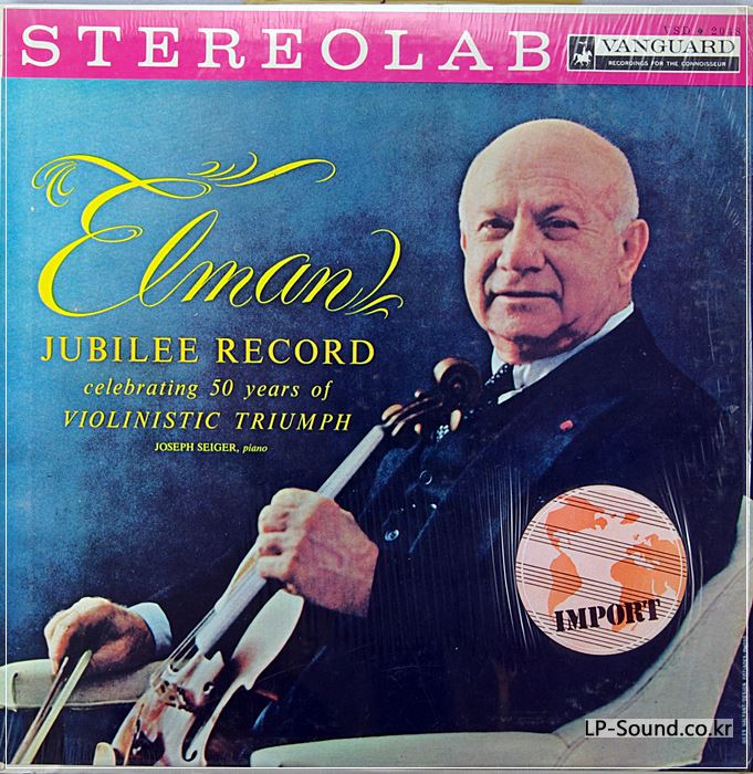 MISCHA ELMAN. JUBILEE RECORD . VANGUARD STEREOLAB VSD 2048. RARE