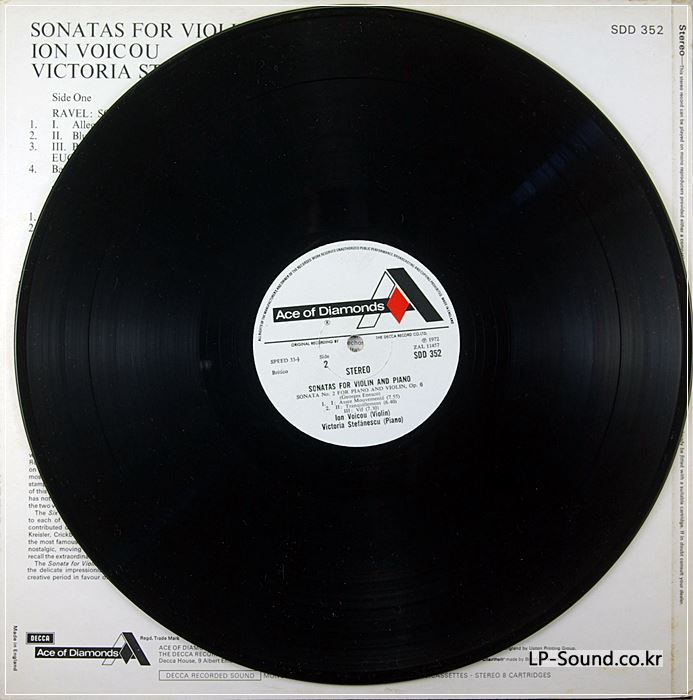 DECCA SDD 352 (NO SXL) *VOICOU STEFANESCU* RAVEL YSAYE ENESCO VIOLIN SONATA