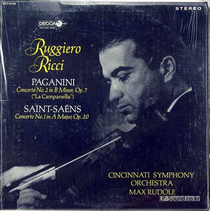 DECCA/US DL 710106 RICCI: PAGANINI, SAINT-SAENS VIOLIN CONCERTOS