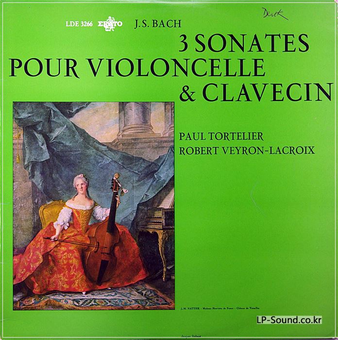 TORTELIER LACROIX BACH SONATAS FRENCH ERATO STU 70166