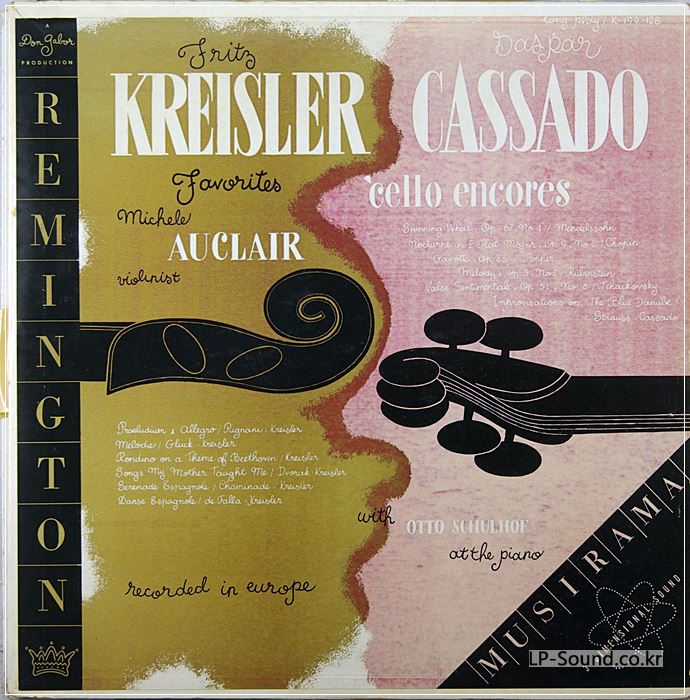 MICHELE AUCLAIR / CASSADO-KREISLER ETC. US.REMINGTON 199-128 VERY RARE