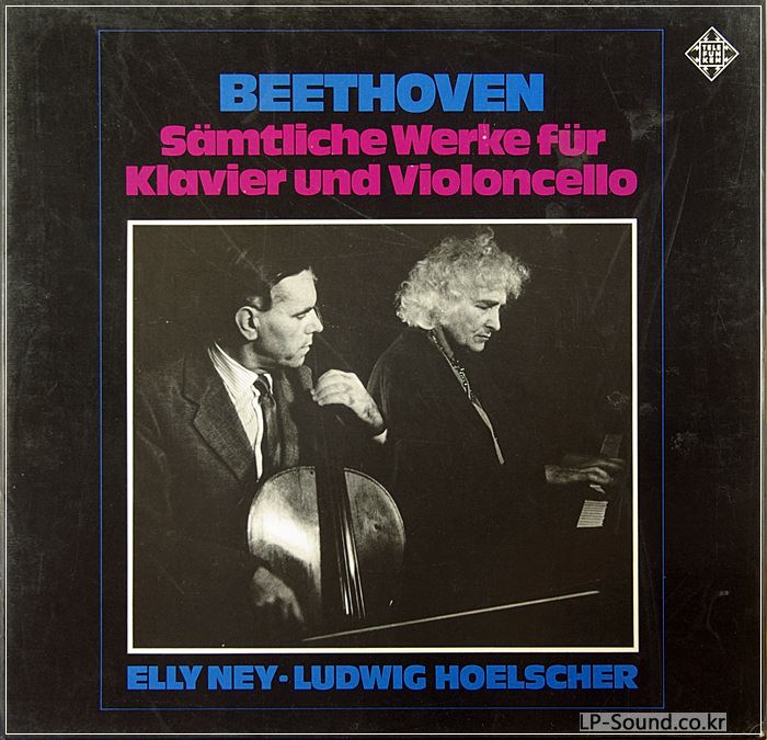 TELEFUNKEN BEETHOVEN LUDWIG HOELSCHER ELLY NEY CELLO WORKS 3 LP BOX NM