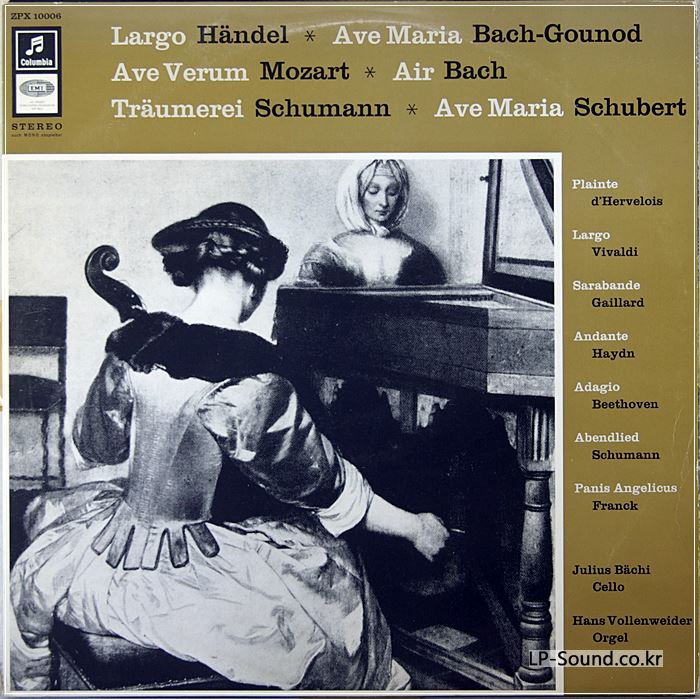 MUSIC FOR CELLO AND ORGAN /JULIUS BACHI