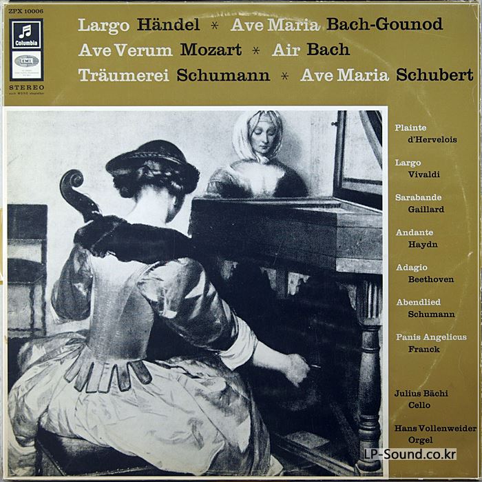 MUSIC FOR CELLO AND ORGAN /JULIUS BACHI