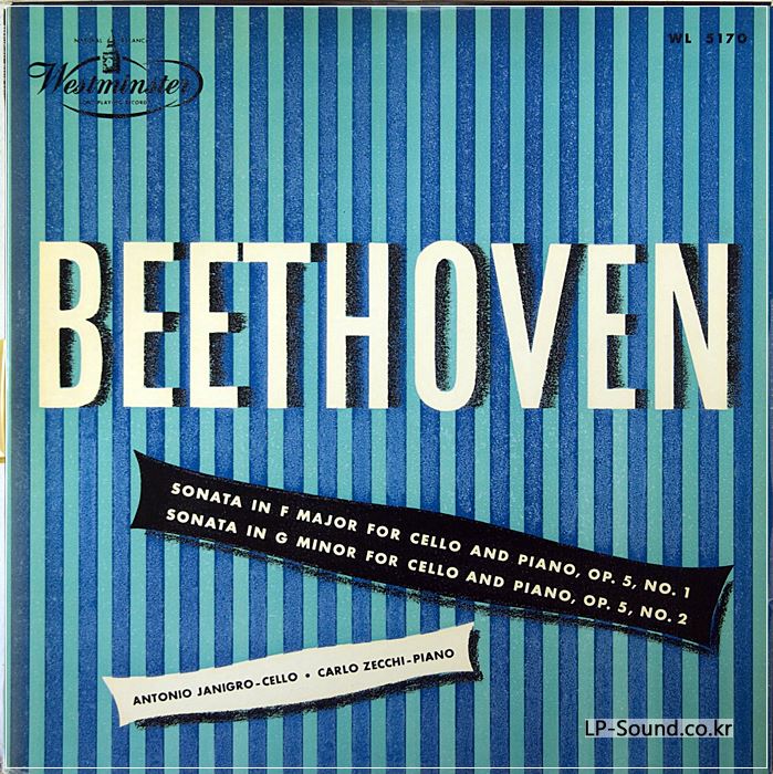 WESTMINSTER WL 5170   BEETHOVEN / ANTONIO JANIGRO - CARLO ZECCHI