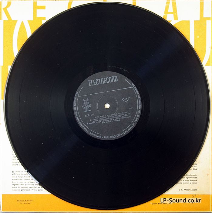 ION VOICU VIOLIN  - RECITAL ORIGINAL ROMANIAN LP