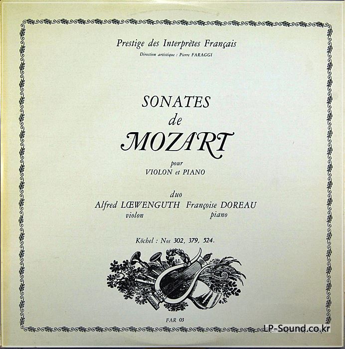 LOEWENGUTH DOREAU MOZART SONATAS PIANO RARE FAR 03 LP