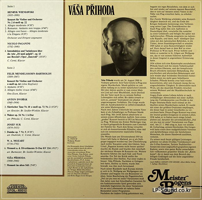 VASA PRIHODA VIOLIN – MEISTER DWS BOGENS  PODIUM LEGENDA
