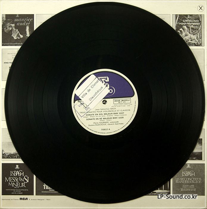 BACH - TROIS SONATES POUR VIOLONCELLE ET CLAVECIN