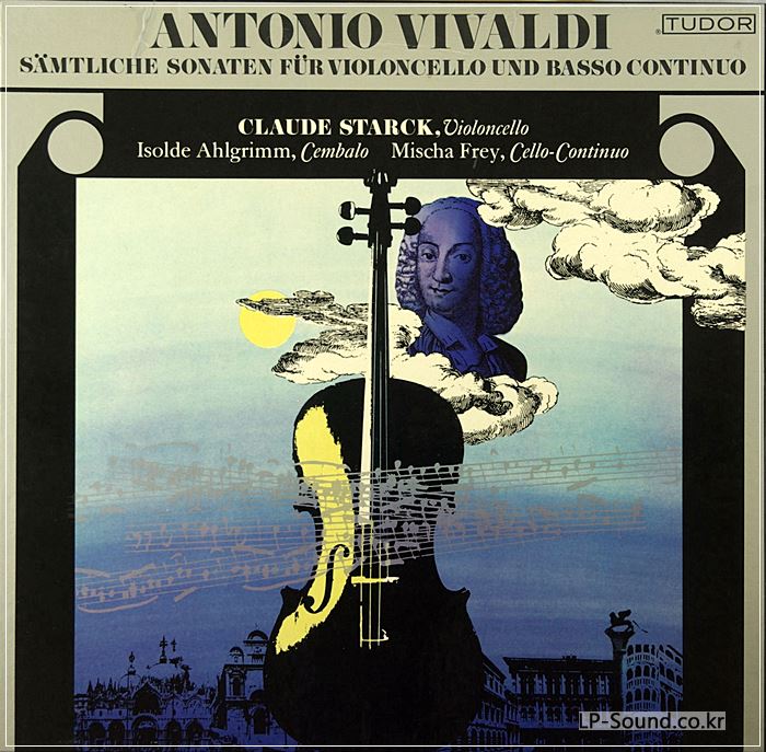 CLAUDE STARCK VIVALDI COMPLELET CELLO SONATA AHLGRIMM 2 LP BOX RARE