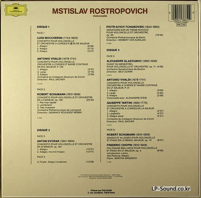 ROSTROPOVICH CELLO CONCERTO VIVALDI/DVORAK