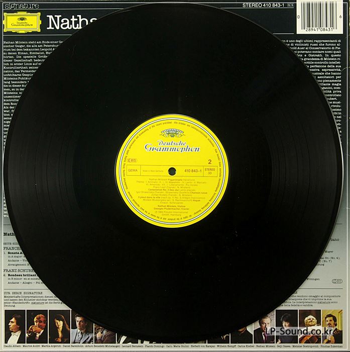 DGG 410 843-1 NATHAN MILSTEIN VIOLIN RECITAL NM GER-84