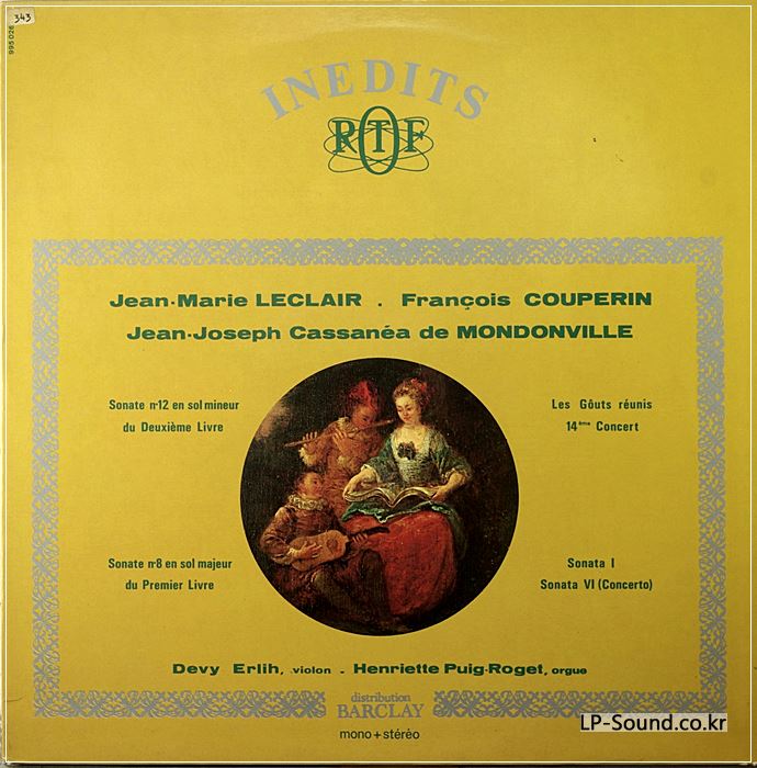 RARE DEVY ERLIH  J.M.LECLAIR,F.COUPERIN,MONDONVILLE