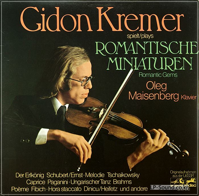 GIDON KREMER ROMANTIC GEMS-CAPRICE PAGANINI-TCHAIKOVSKY-BRAHMS.