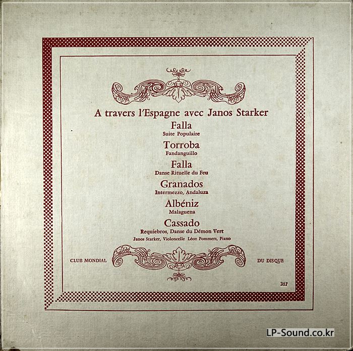 RARE RECITAL DE MUSIQUE FRANCAISE PAR JANOS STARKER