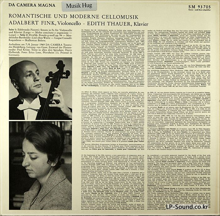 DA CAMERA MAGNA - ADALBERT FINK / EDITH THAUER - ROMANTIC & MODERN CELLO MUSIC