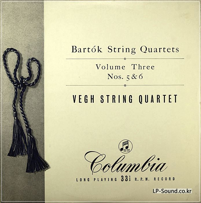 VEGH BARTOK STRING QUARTETS COLUMBIA 33CX 1245/67/85