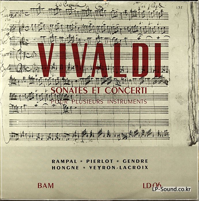 RARE BAM LD06 VEYRON-LACROIX RAMPAL GENDRE - VIVALDI SONATA