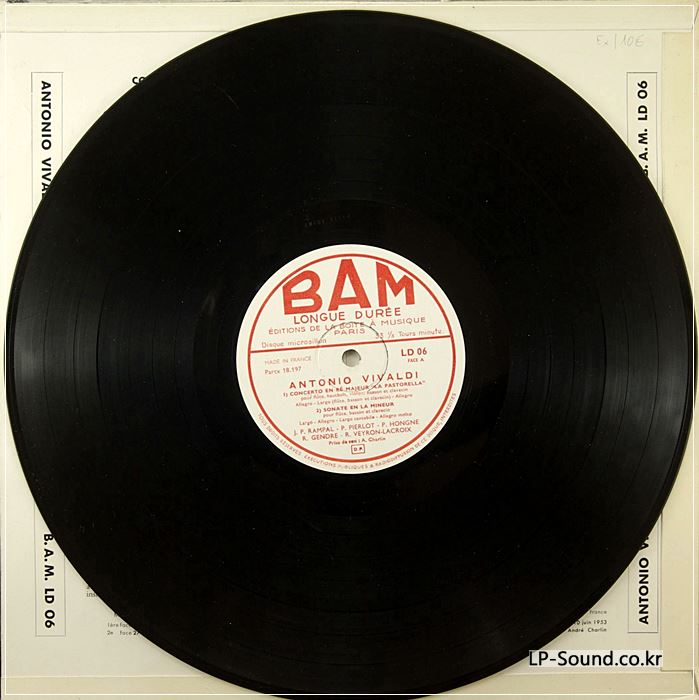 RARE BAM LD06 VEYRON-LACROIX RAMPAL GENDRE - VIVALDI SONATA