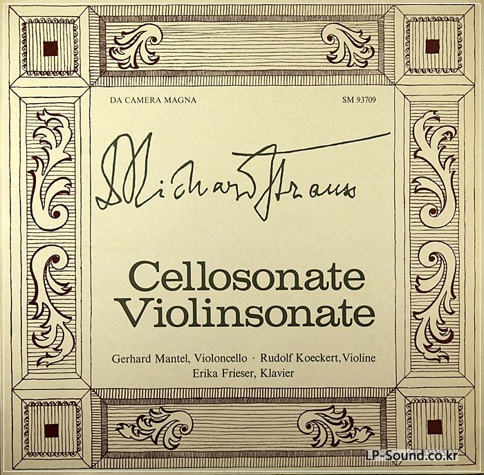 RICHARD STRAUSS VIOLIN SONATA OP.18/GERHARD MANTELL CELLO