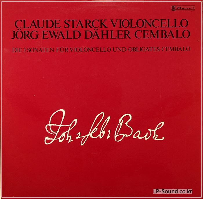 RARE SWISS ONLY CLAUDE STARCK CLAVES BACH CELLO SONATAS STEREO LP