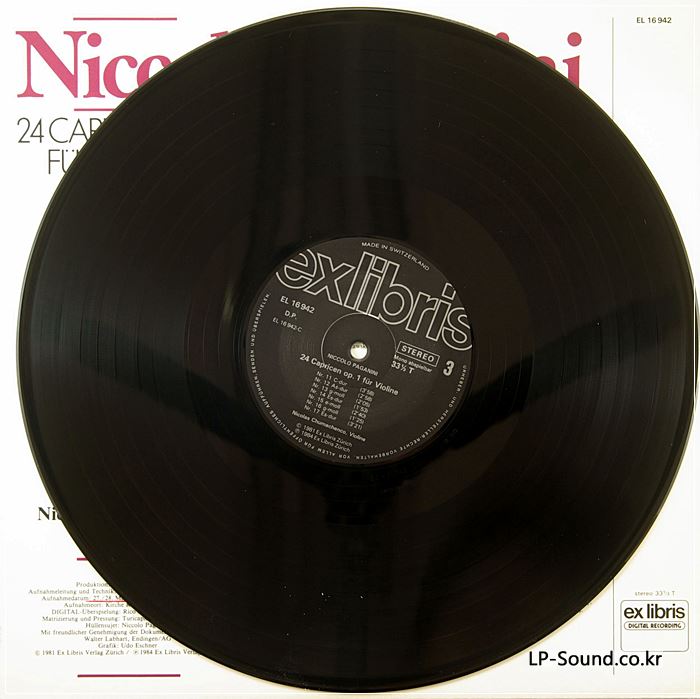NICOLAS CHUMACHENCO - PAGANINI 24 CAPRICEN OP.1  EX LIBRIS 2xLP
