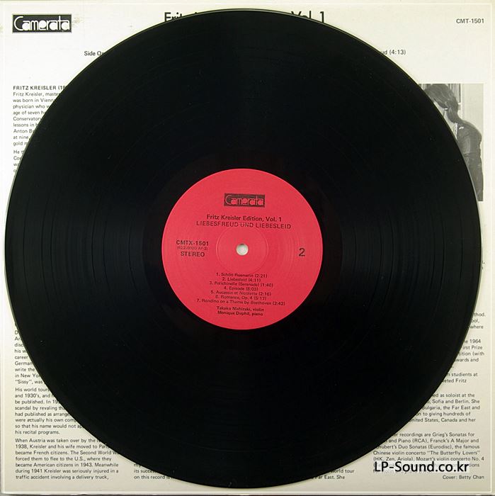 TAKAKO NISHIZAKI plays KREISLER / CAMERATA VOL.1 LP