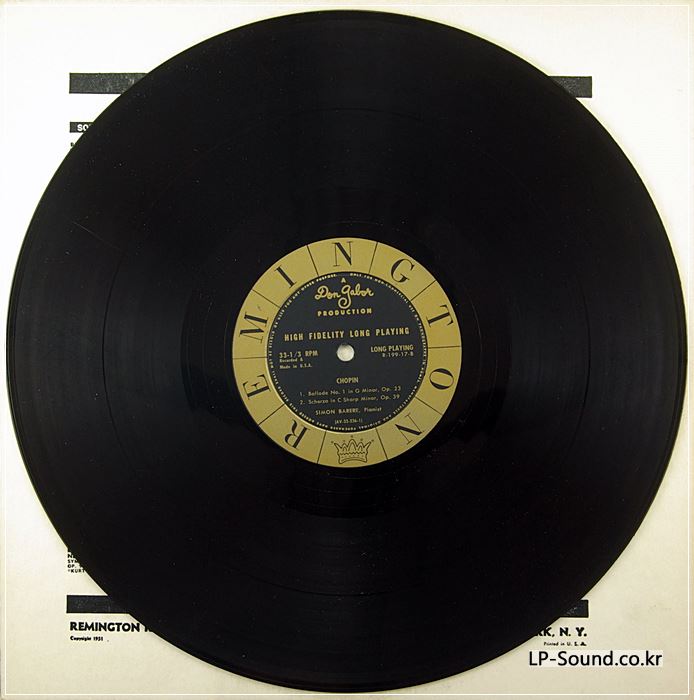 SIMON BARERE PIANO RECITAL LISZT / CHOPIN 1951 REMINGTON
