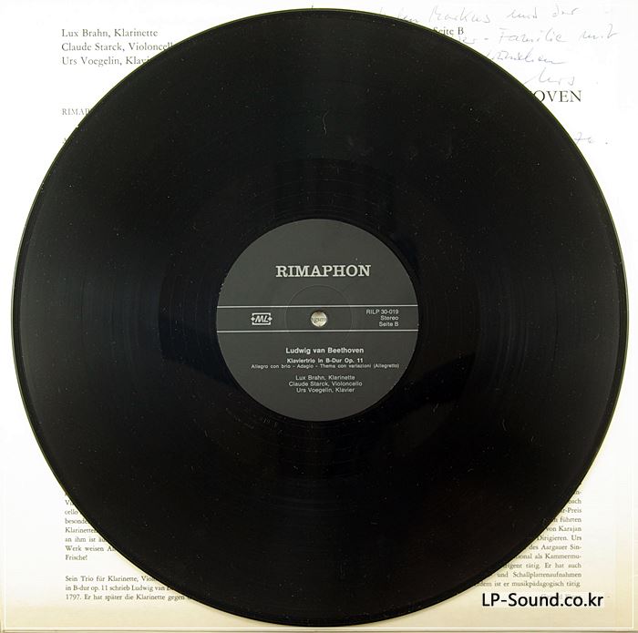 BRAHN STARCK VOEGELIN BRAHMS & BEETHOVEN TRIOS RIMAPHON STEREO