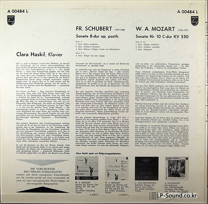 MOZART SCHUBERT PIANO SONATAS CLARA HASKIL