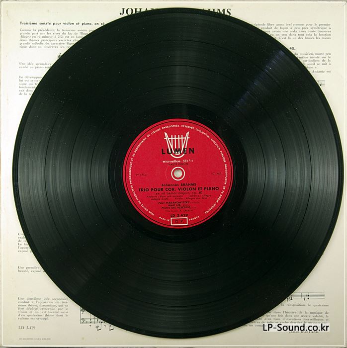 PAUL MAKANOWITZKY - NOEL LEE / BRAHMS / LUMEN LD 3-428/9 2LP