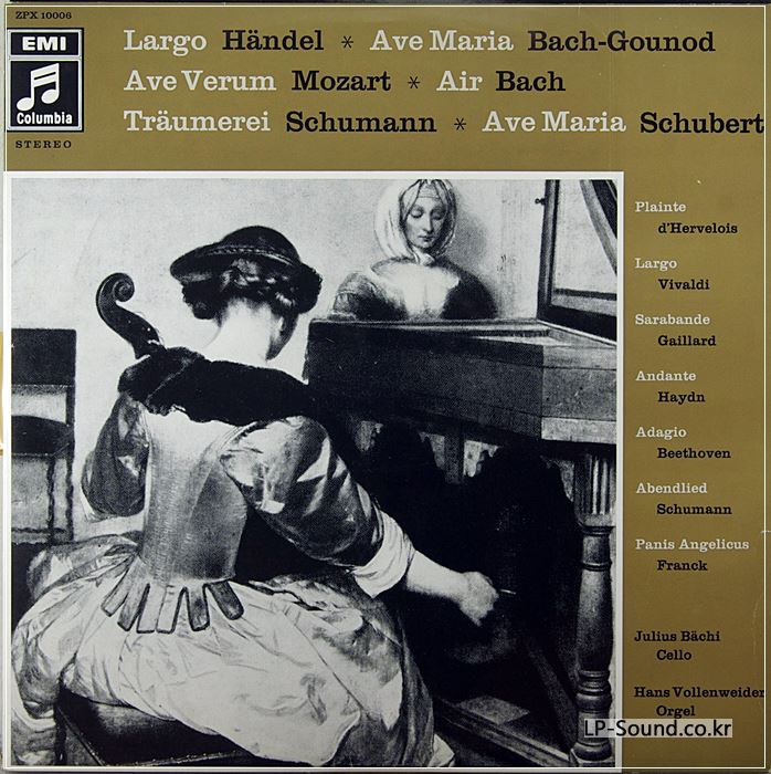 MUSIC FOR CELLO AND ORGAN /JULIUS BACHI