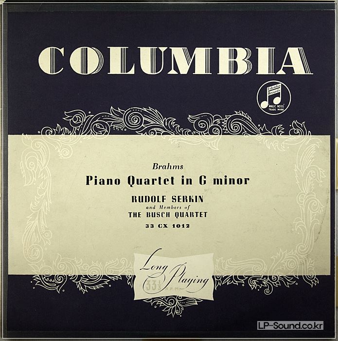 SERKIN & BUSCH QUARTET BRAHMS  33cx 1012 UK-50s