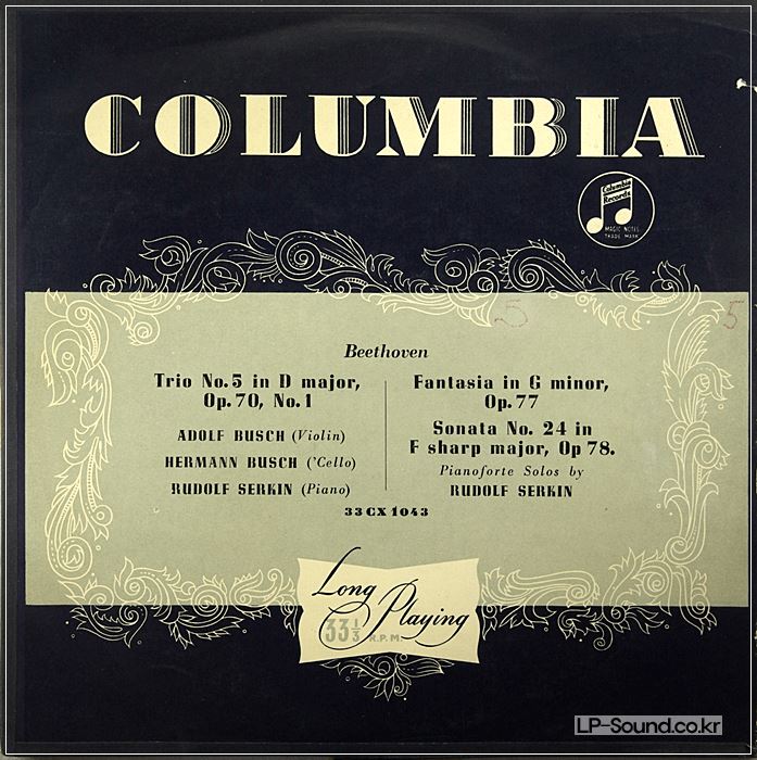 SERKIN & BUSCH TRIOS BEETH. ORIG 33CX 1043 UK-52