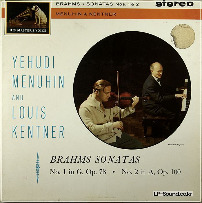 BRAHMS VIOLIN SONATAS 1 & 2 MENUHIN & KENTNER UK HMV ASD 474